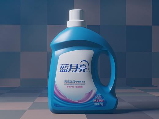 Blender建模练习：蓝月亮洗衣液瓶子（个人主页-ZNDQwNjk4MTY=） - 生活用品 - 站酷设计师至文Yyn原创素材 - 站酷ZCOOL
