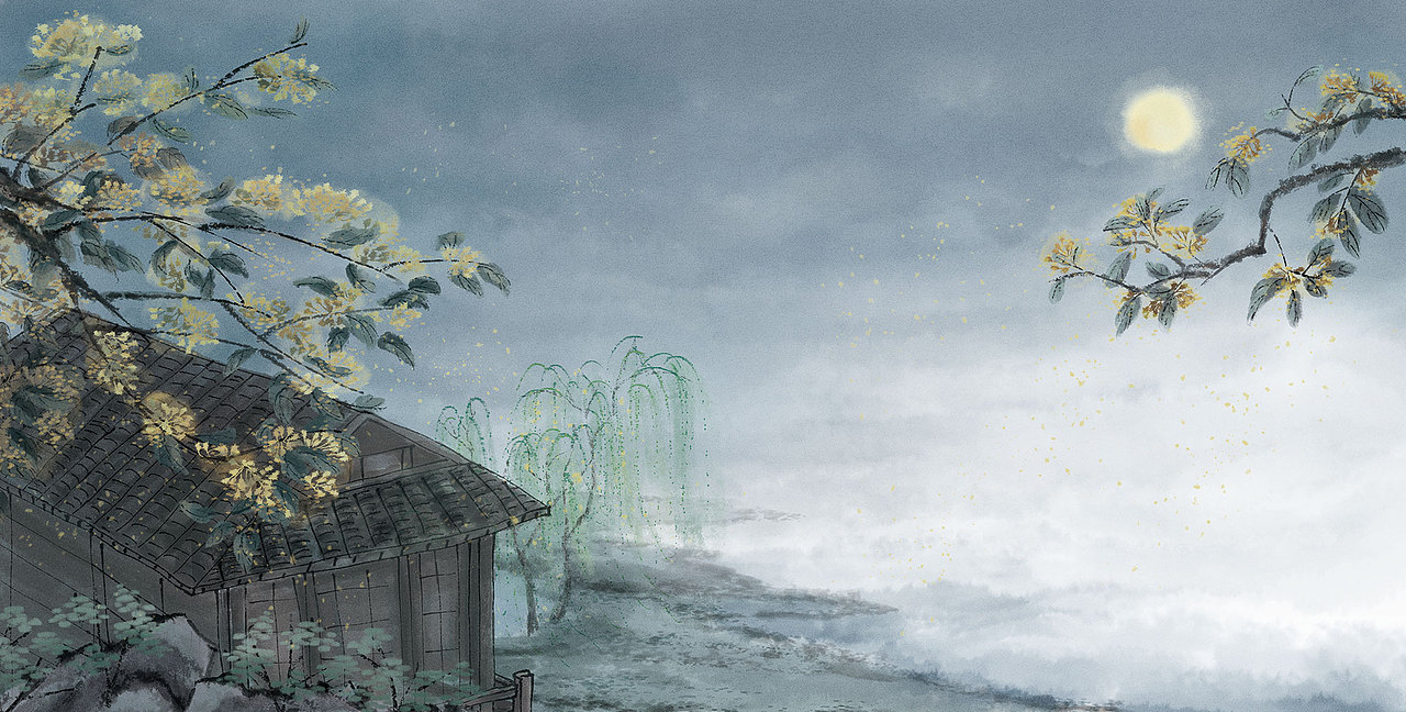 水墨画《小古文-我的第一套部编版文言文背诵书》