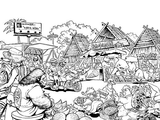 《动物摆摊儿图》
