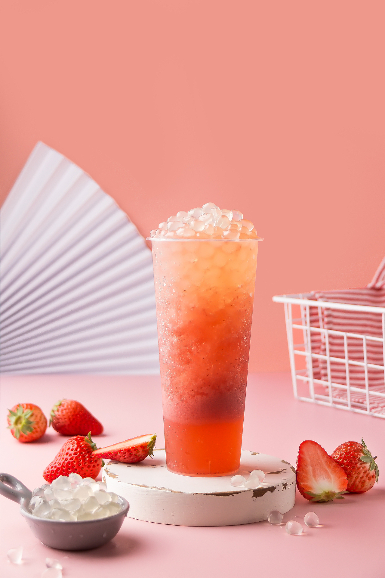 脆波波/寒天晶球奶茶饮品拍摄