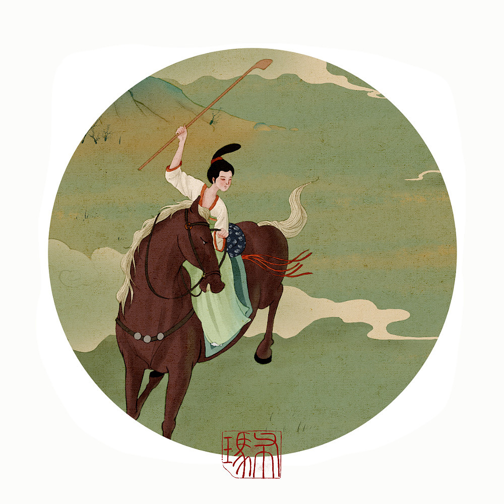 古人的游戏之击鞠（图ZMjg1Mzc5MDM2） - 创作习作 - 站酷设计师Bulma布玛原创素材 - 站酷ZCOOL