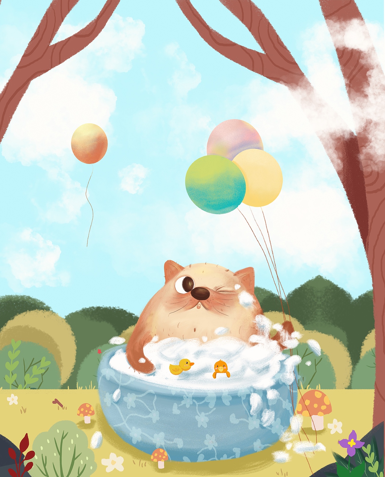 刺猬兒童插畫（圖ZMjY0NzQ5MjAw） - 兒童插畫 - 站酷設計師橘子想要藍原創(chuàng)素材 - 站酷ZCOOL