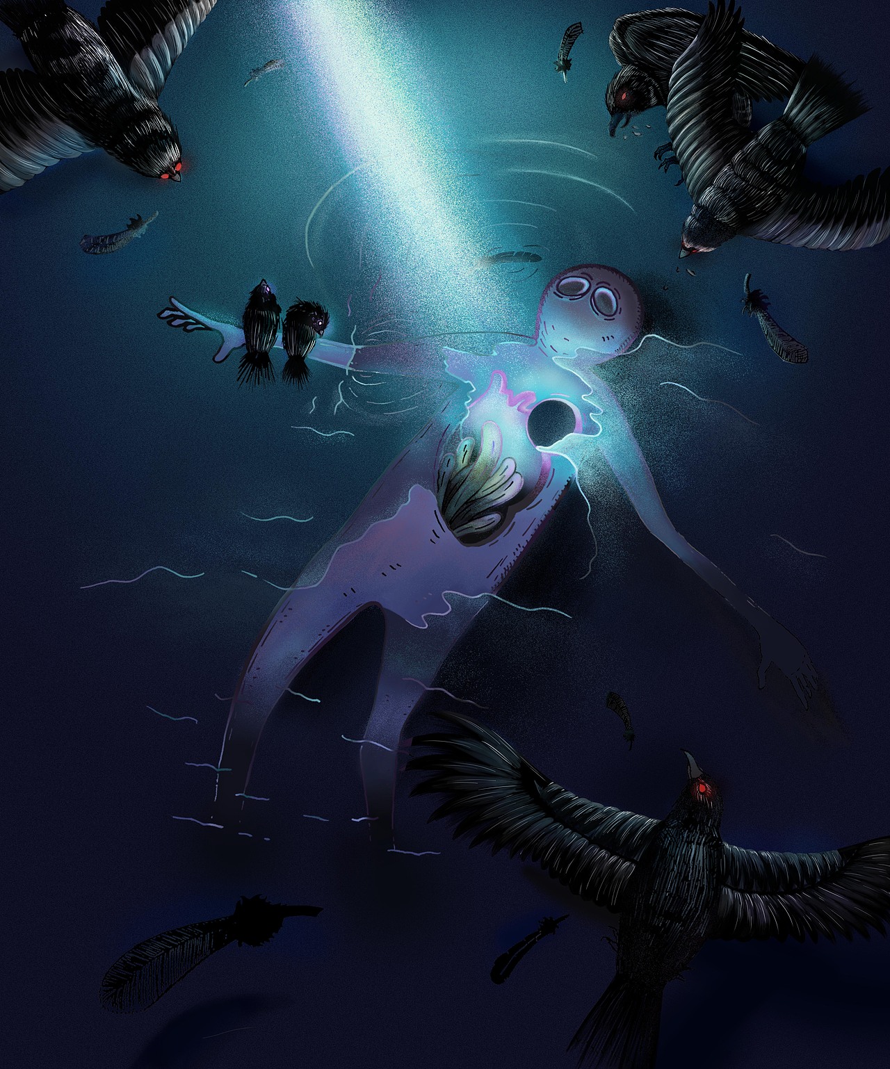 梦惘--“希望你原谅了这个世界之后，也能原谅自己。”（图ZMjQ0ODQ2Mjg0） - 艺术插画 - 站酷设计师糙人Twoy原创素材 - 站酷ZCOOL