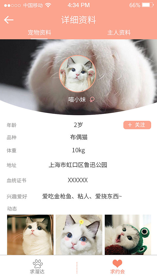 爱宠·你 宠物交友APP（图ZMTA3NzMzMzcy） - APP界面 - 站酷设计师浅度微微笑原创素材 - 站酷ZCOOL