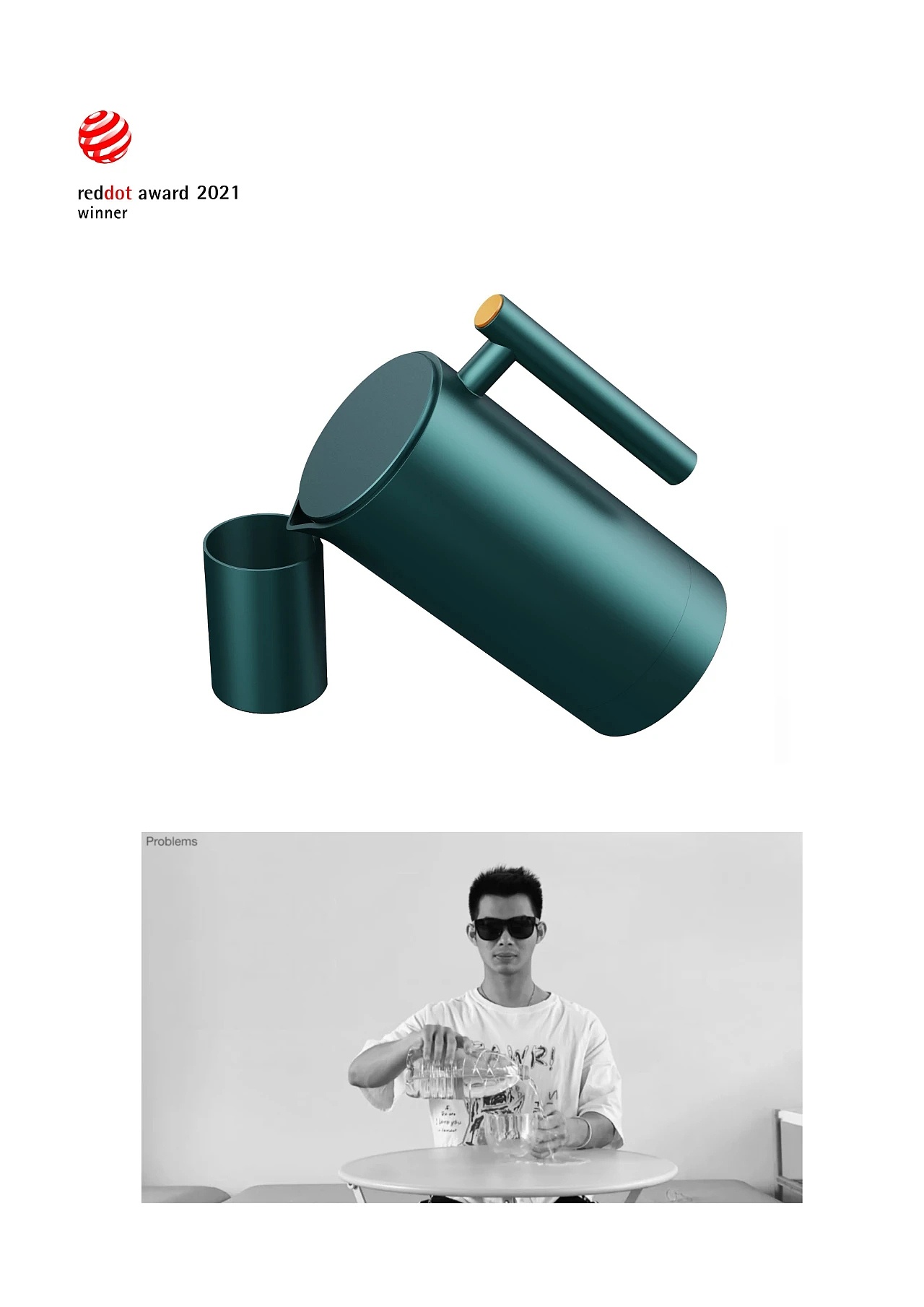 红点奖获奖作品盲人可用的热水壶水杯套装产品设计