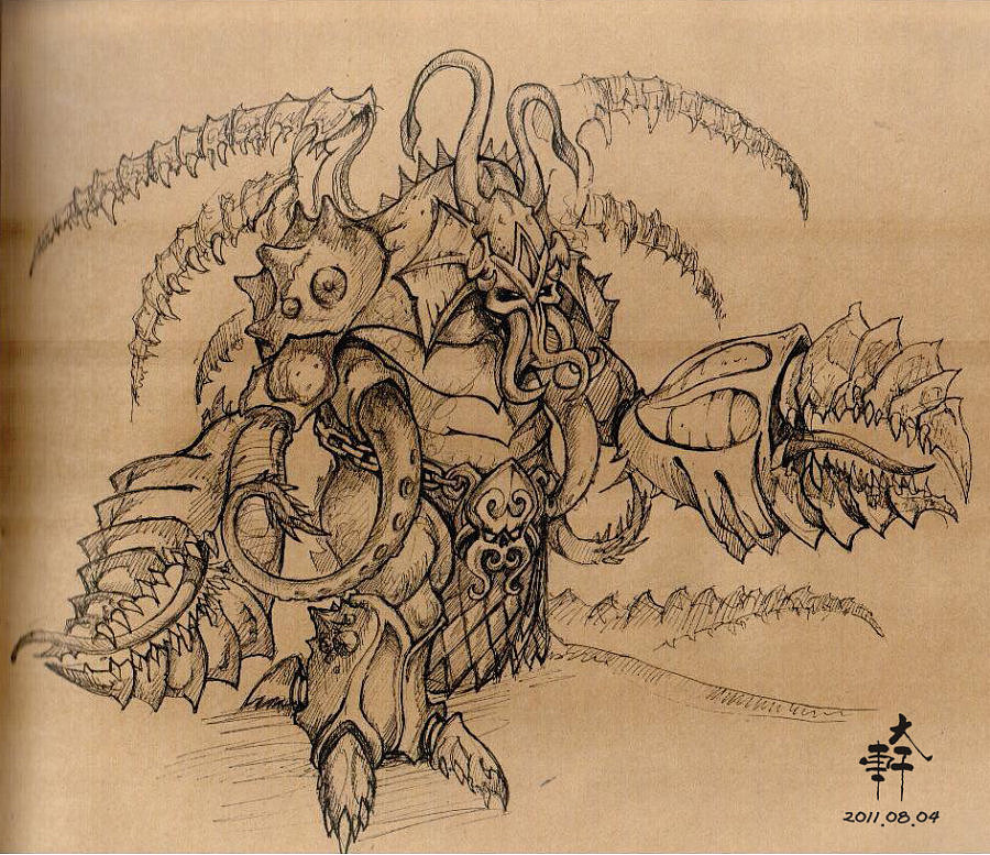 临摹魔兽作品（图ZNDkzNzU3Mg==） - 商业插画 - 站酷设计师阿李蜗蜗原创素材 - 站酷ZCOOL