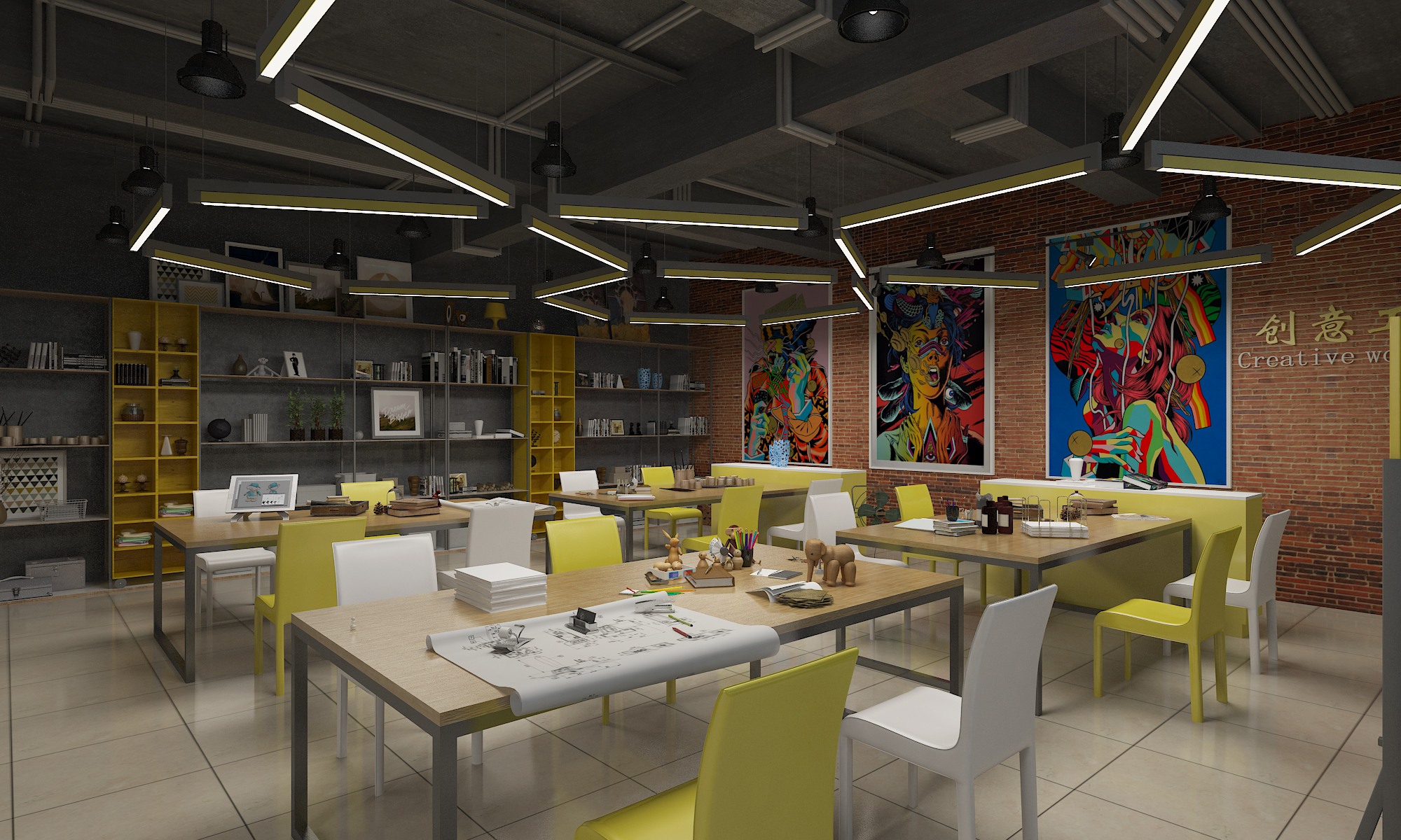 教室改造设计设计学院工艺美术创意工坊