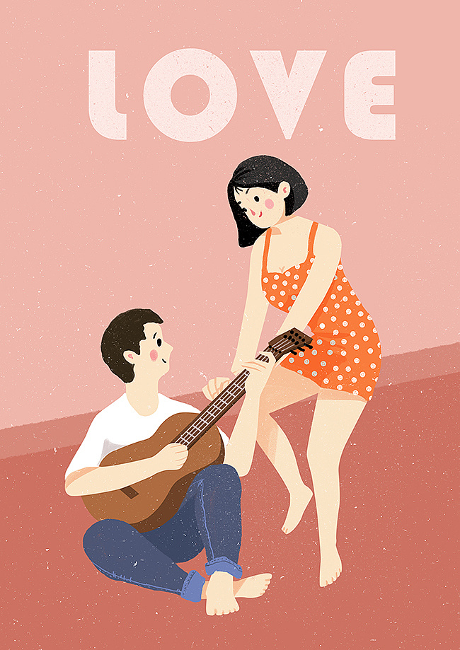 情侣组合|插画|创作习作|梅羽merryzhang - 原创作品 - 站酷 (zcool)