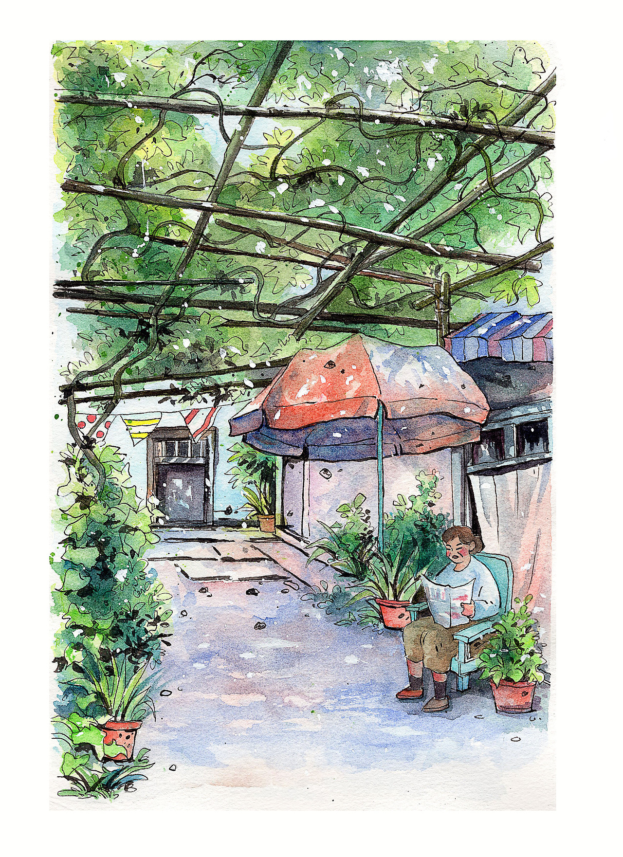 钢笔淡彩（图ZMjU2NTUxMjY0） - 绘画 - 站酷设计师泡影min原创素材 - 站酷ZCOOL