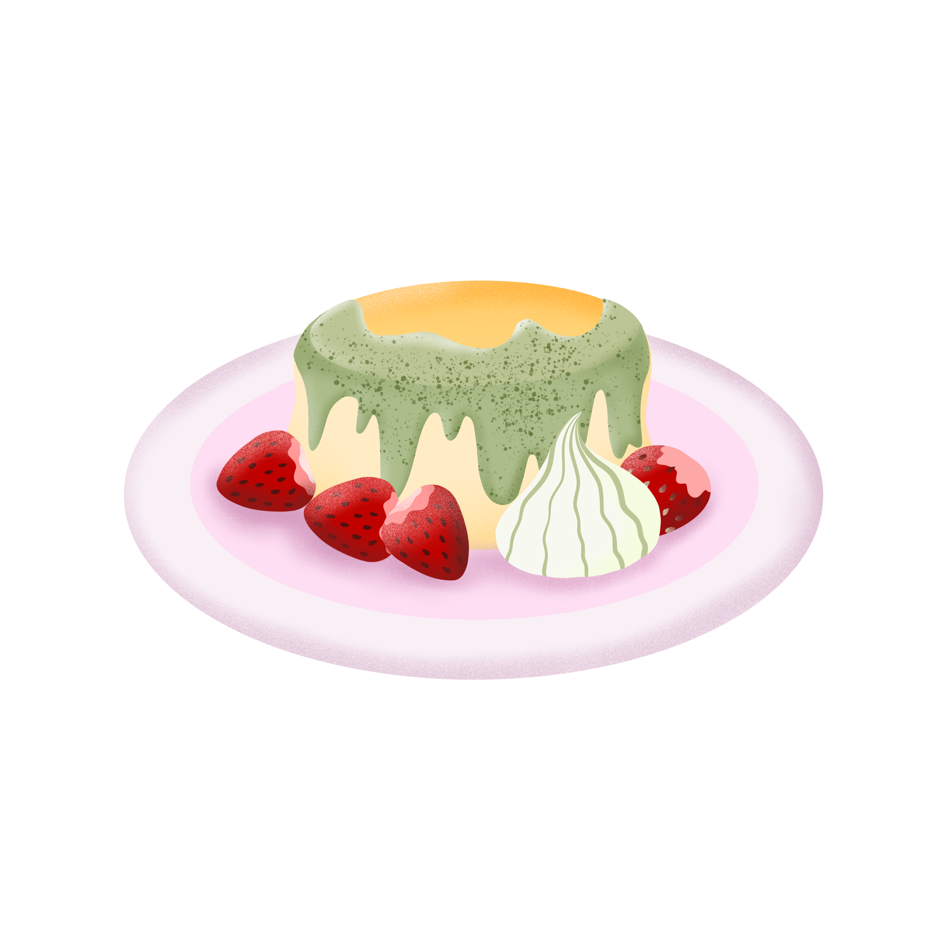 抹茶草莓舒芙蕾