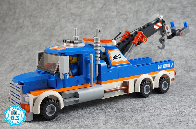 gs品鉴lego乐高60056城市系列大型拖车