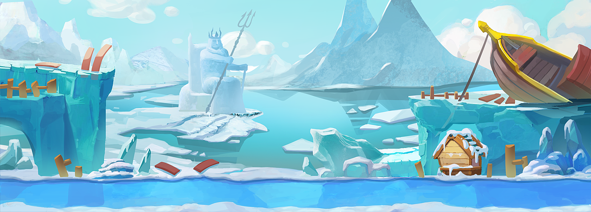 冰川橫版場(chǎng)景設(shè)計(jì)稿（圖ZMTQzMzI0MzEy） - 創(chuàng)作習(xí)作 - 站酷設(shè)計(jì)師河邊的小驢原創(chuàng)素材 - 站酷ZCOOL