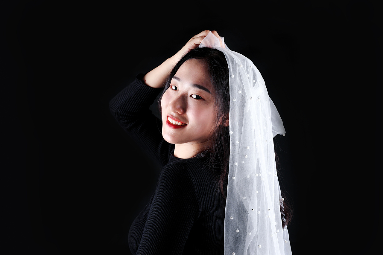 白色头纱个人写真