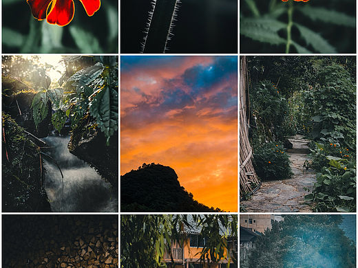 雨后的大山深处，苗家山寨显得格外宁静