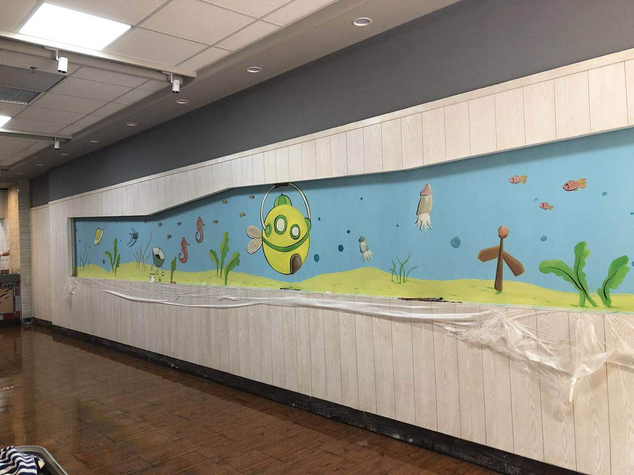 餐廳墻體彩繪（圖ZMTE5NDcyMTQ4） - 繪畫 - 站酷設(shè)計師叢林薇薇原創(chuàng)素材 - 站酷ZCOOL