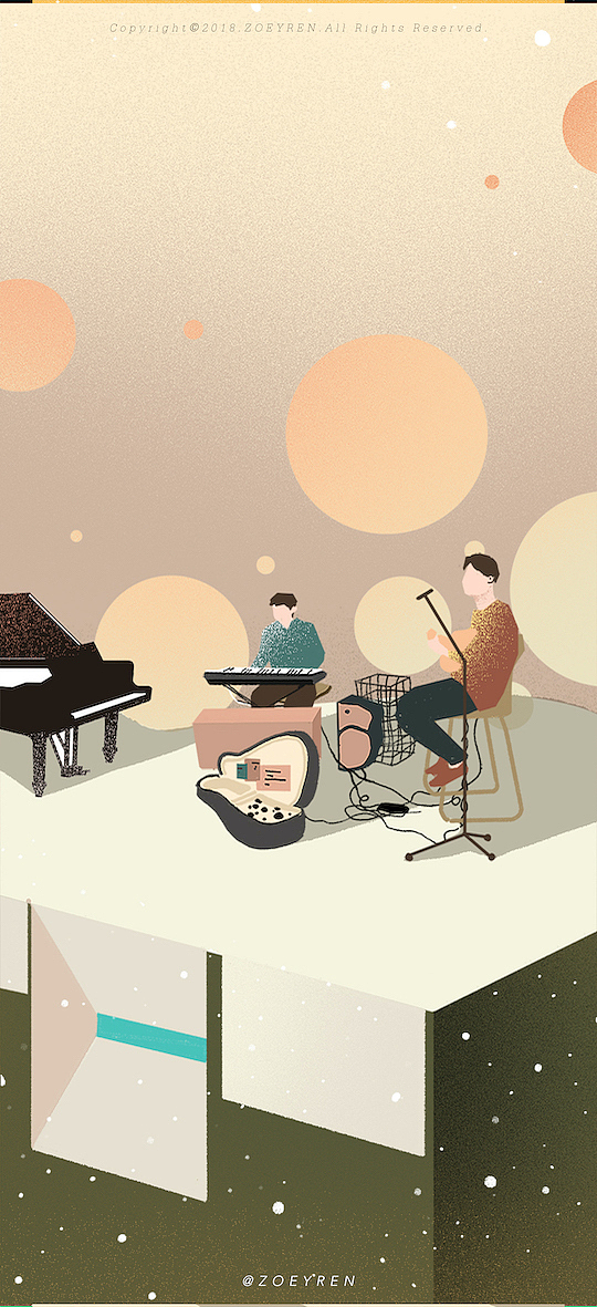 五米长卷，手绘阿那亚 | 秋天我们沉思，冬天我们恋爱（图ZMjA5NDU0ODgw） - 商业插画 - 站酷设计师ZoeyRen原创素材 - 站酷ZCOOL