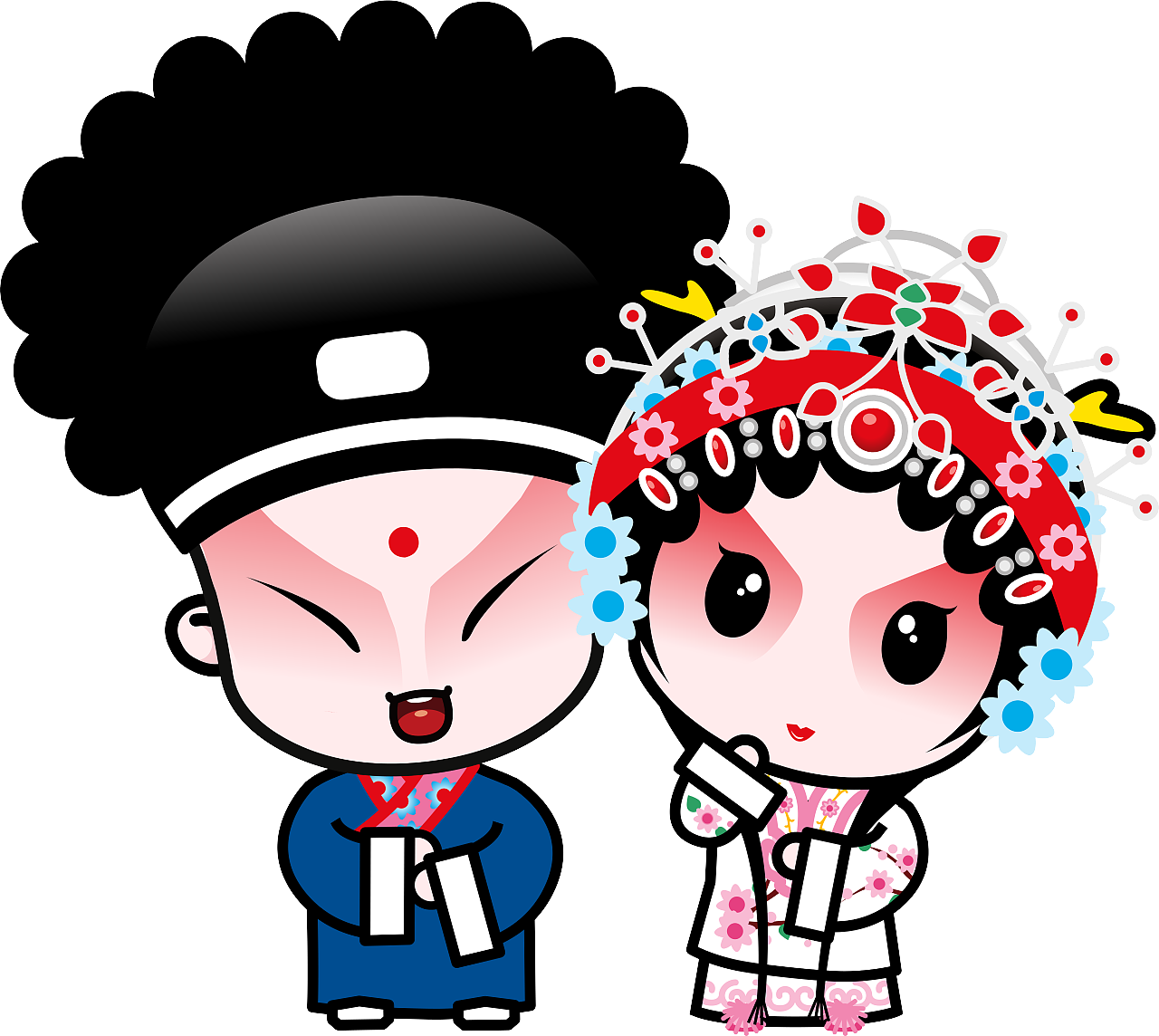 国粹京剧国粹宝贝q版京剧动漫卡通高清大图