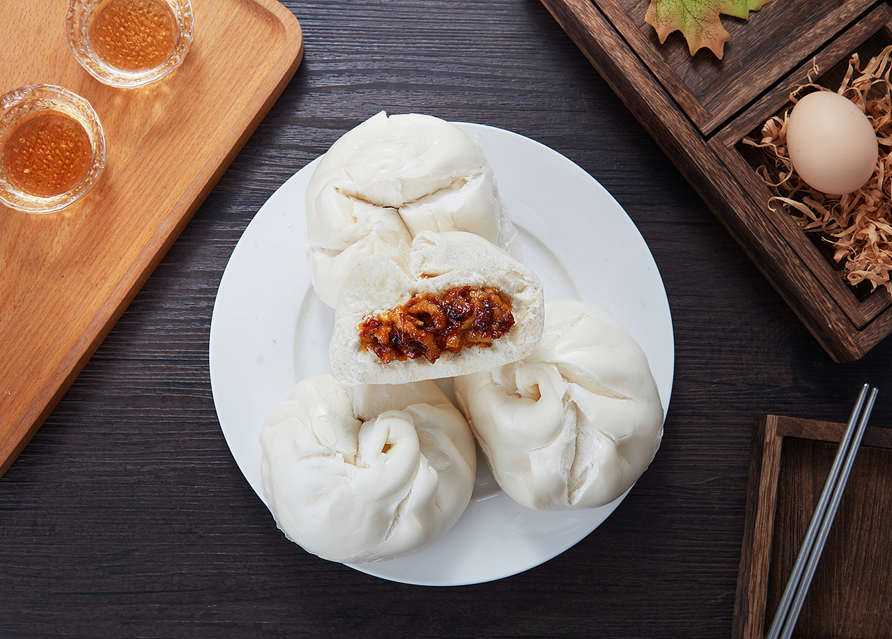 港式叉烧包广式早茶点心早餐速冻食品拍摄影拓文化|摄影|产品摄影|摄