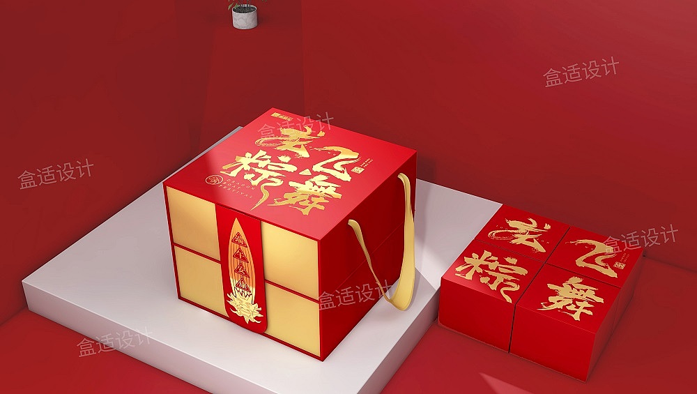 箱盒汇 | ：“龙飞粽舞”端午礼盒包装设计（图ZMjQ5NDQ2ODE2） - 包装 - 站酷设计师箱盒汇_包装设计原创素材 - 站酷ZCOOL