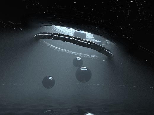 C4D快速实现科幻场景，RS置换与体积光的使用