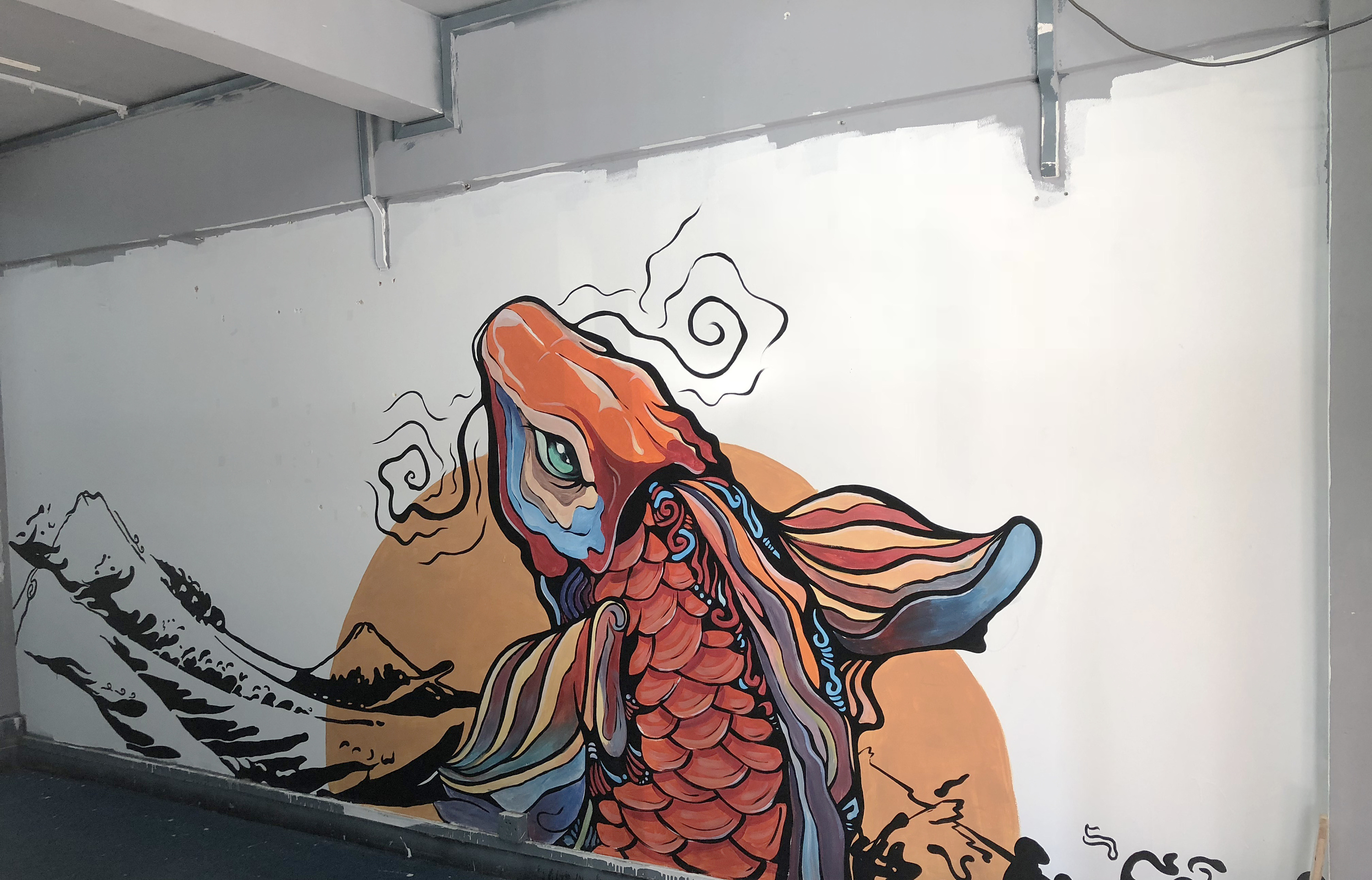 餐厅墙绘壁画|插画|涂鸦/潮流|明明DE - 原创作品 - 站酷 (ZCOOL)