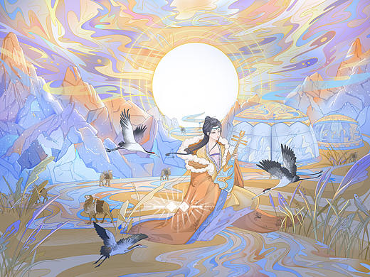 一去紫台连朔漠（个人主页-ZNTQ0MzY2MTY=） - 商业插画 - 站酷设计师惊鳥起原创素材 - 站酷ZCOOL