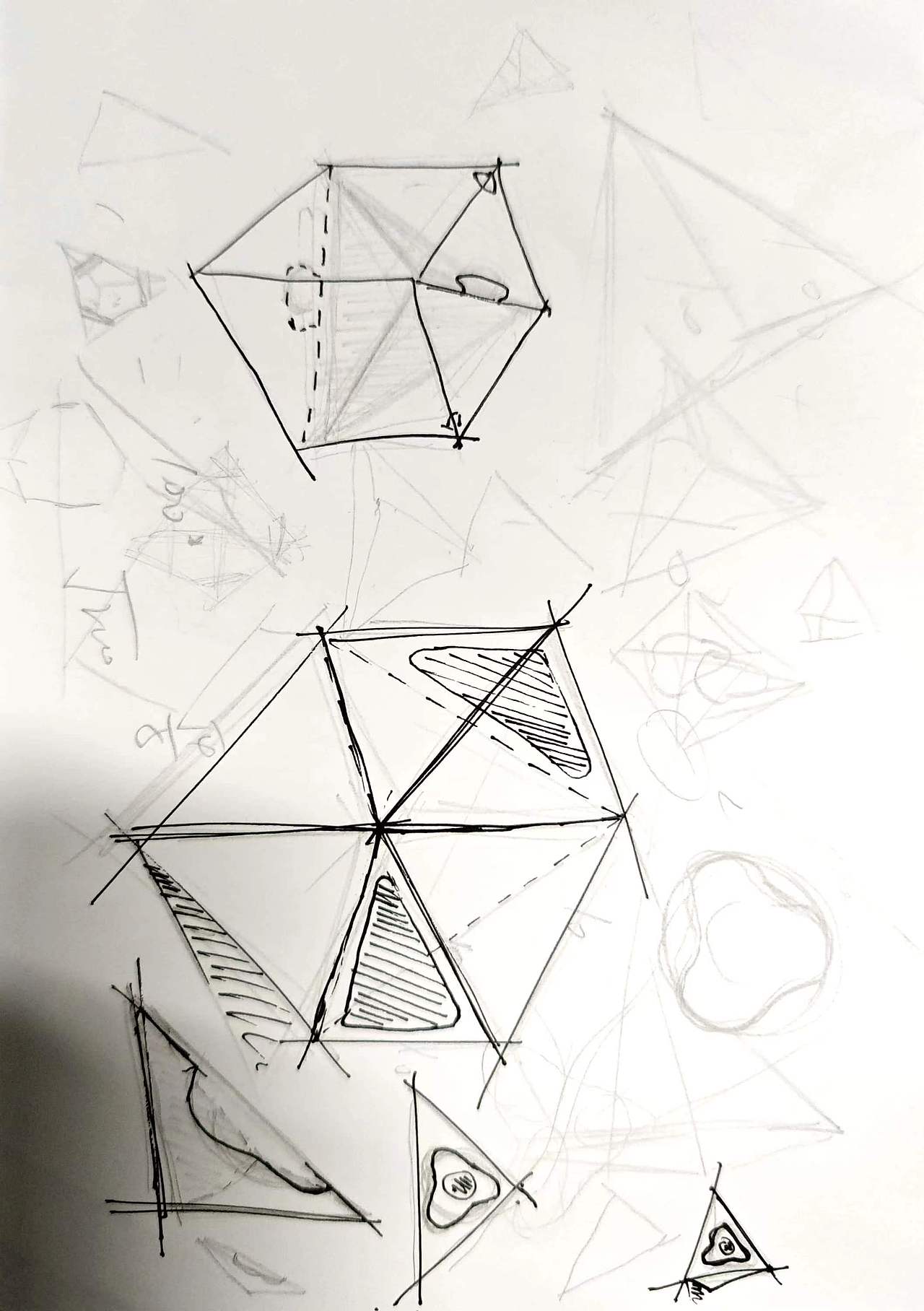 概念模块椅子设计草图