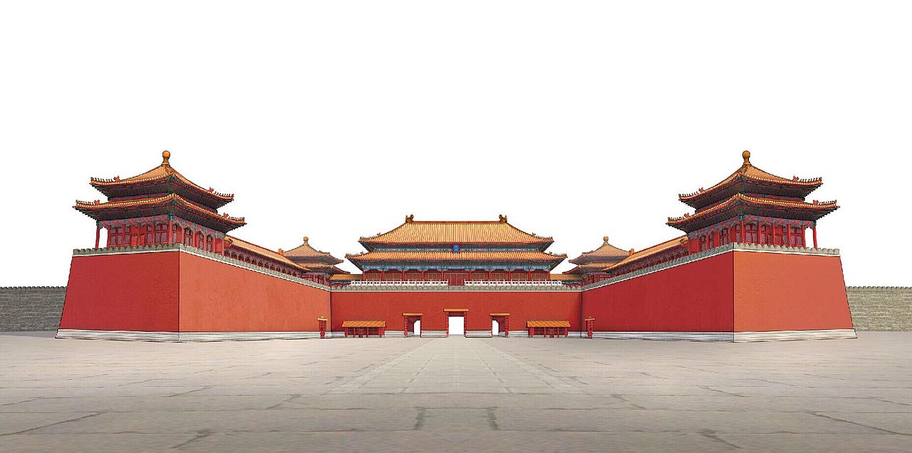 故宫博物院内古建工笔画（图ZNDA3NjI5Mjg=） - 建筑设计 - 站酷设计师CQ常清原创素材 - 站酷ZCOOL