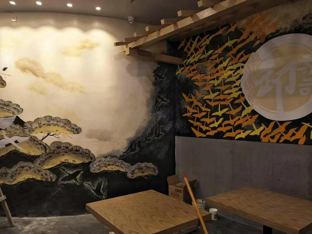 一级棒寿司 寿司壁画 寿司涂鸦 日式寿司墙绘