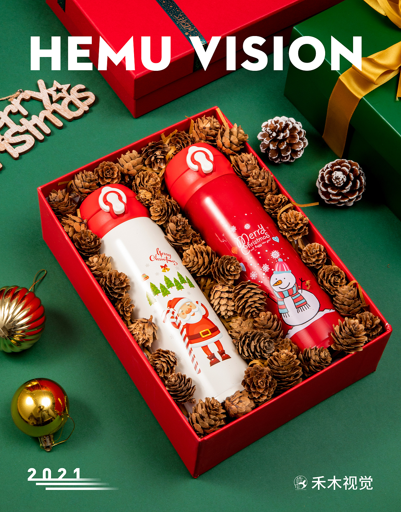 图片拍摄 | 『 圣诞保温杯 』✖ HEMU VISION（图ZMjgwMjU5NDI0） - 电商 - 站酷设计师禾木视觉原创素材 - 站酷ZCOOL