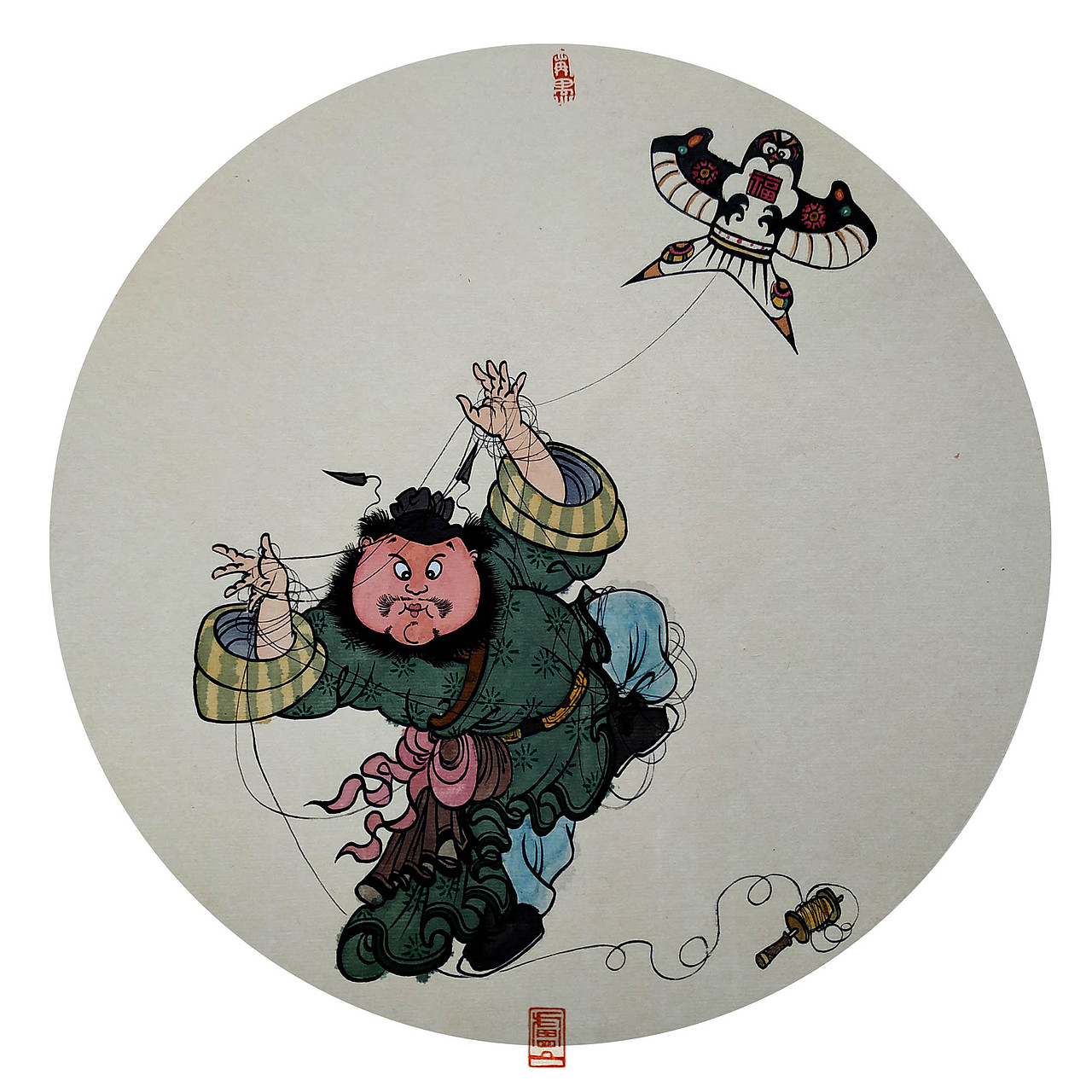 玩风筝（图ZMTc3Mjg5ODQ0） - 艺术插画 - 站酷设计师敏事慎言原创素材 - 站酷ZCOOL