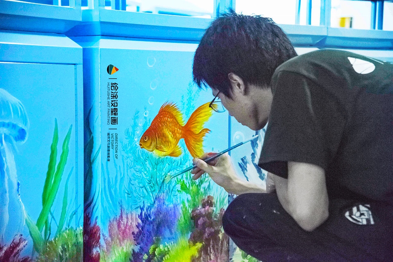 珠海垃圾桶彩绘,珠海果皮箱手绘