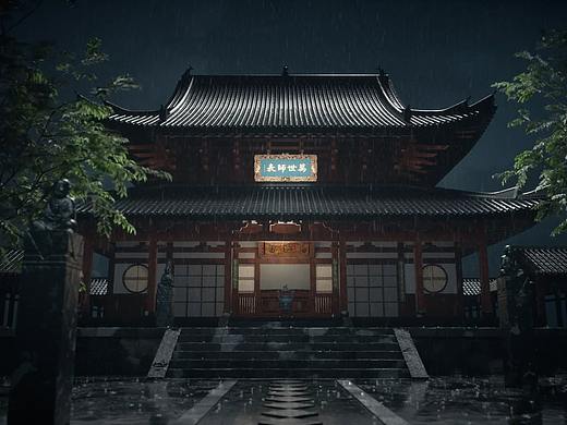 雨夜宴｜C4D镜头下的绝美杭州春景短片
