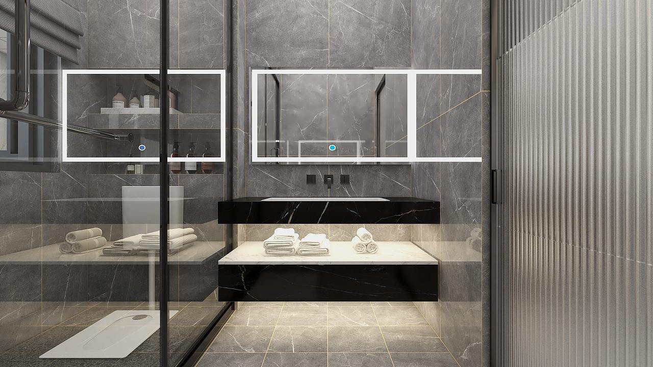 四川成都华汇天地(100平方现代轻奢三居室)