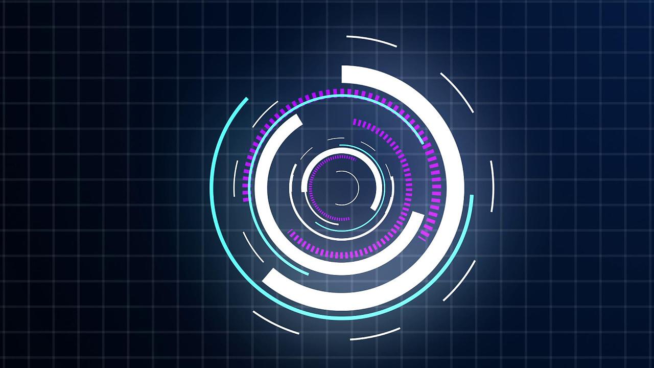 科技感hud元素分层界面ae动效