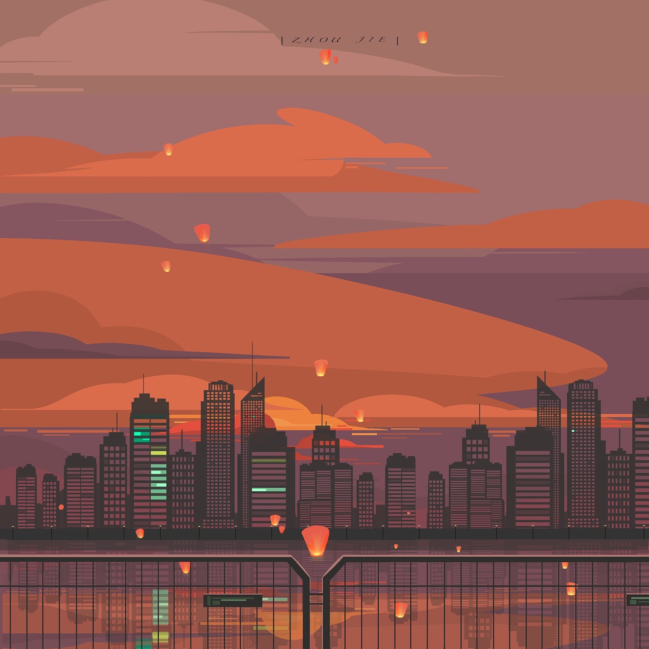 夕阳|插画|创作习作|我不叫周杰呀 - 原创作品 - 站酷 (zcool)