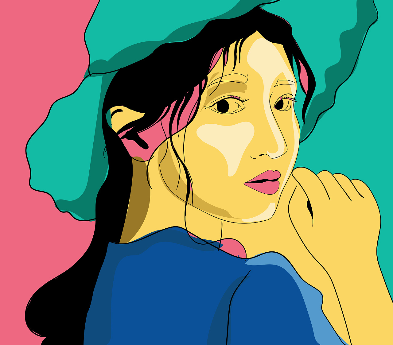 ai矢量人像|插画|艺术插画|hong猪猪 - 原创作品 - 站酷 (zcool)