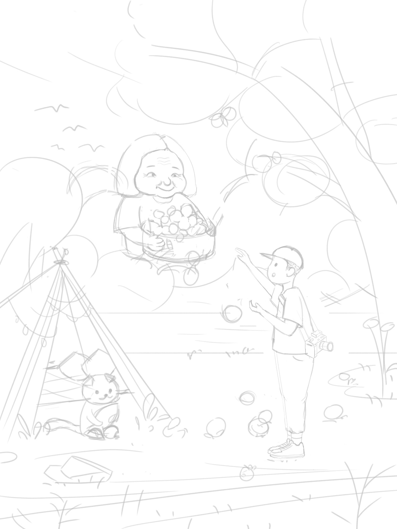 过去未来我都在——奶奶的话（图ZMjY4NjUzNDU2） - 商业插画 - 站酷设计师Tianart原创素材 - 站酷ZCOOL