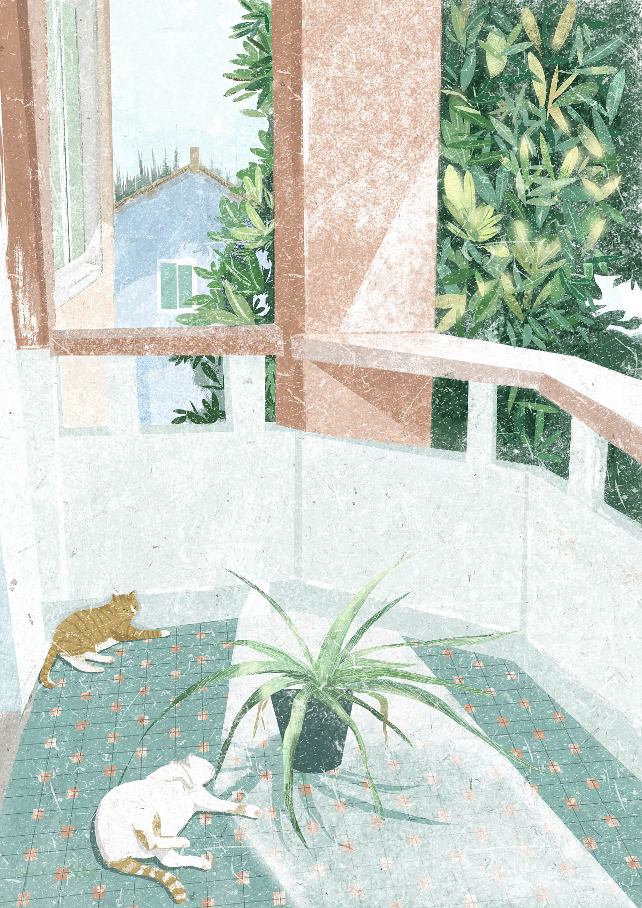 想要有猫的阳台!