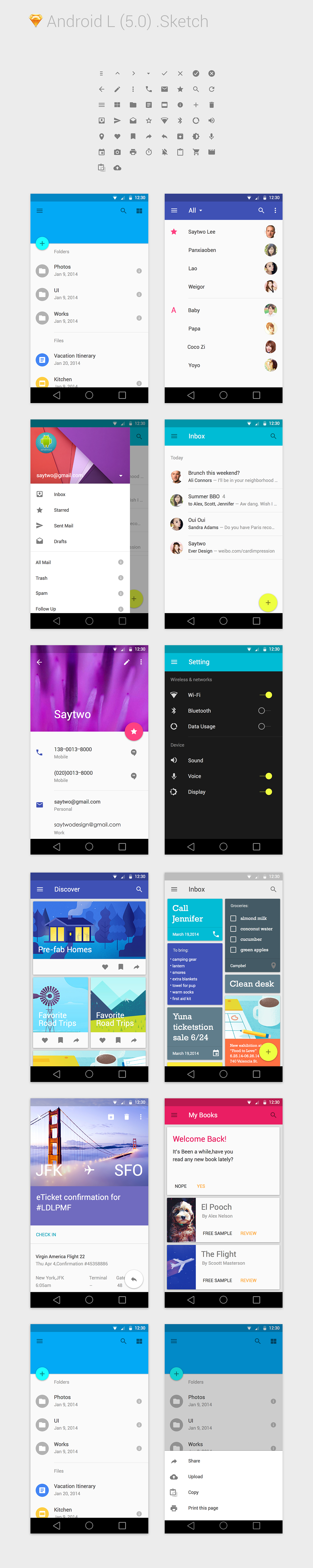 Android L for Sketch 3（图ZMTc5NDA1OTY=） - APP界面 - 站酷设计师saytwo原创素材 - 站酷ZCOOL