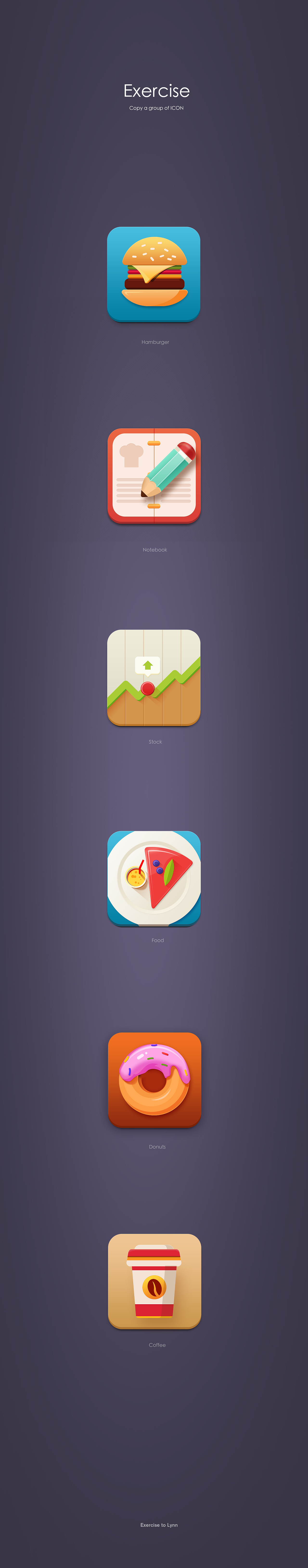 练习 临摹一组拟物icon