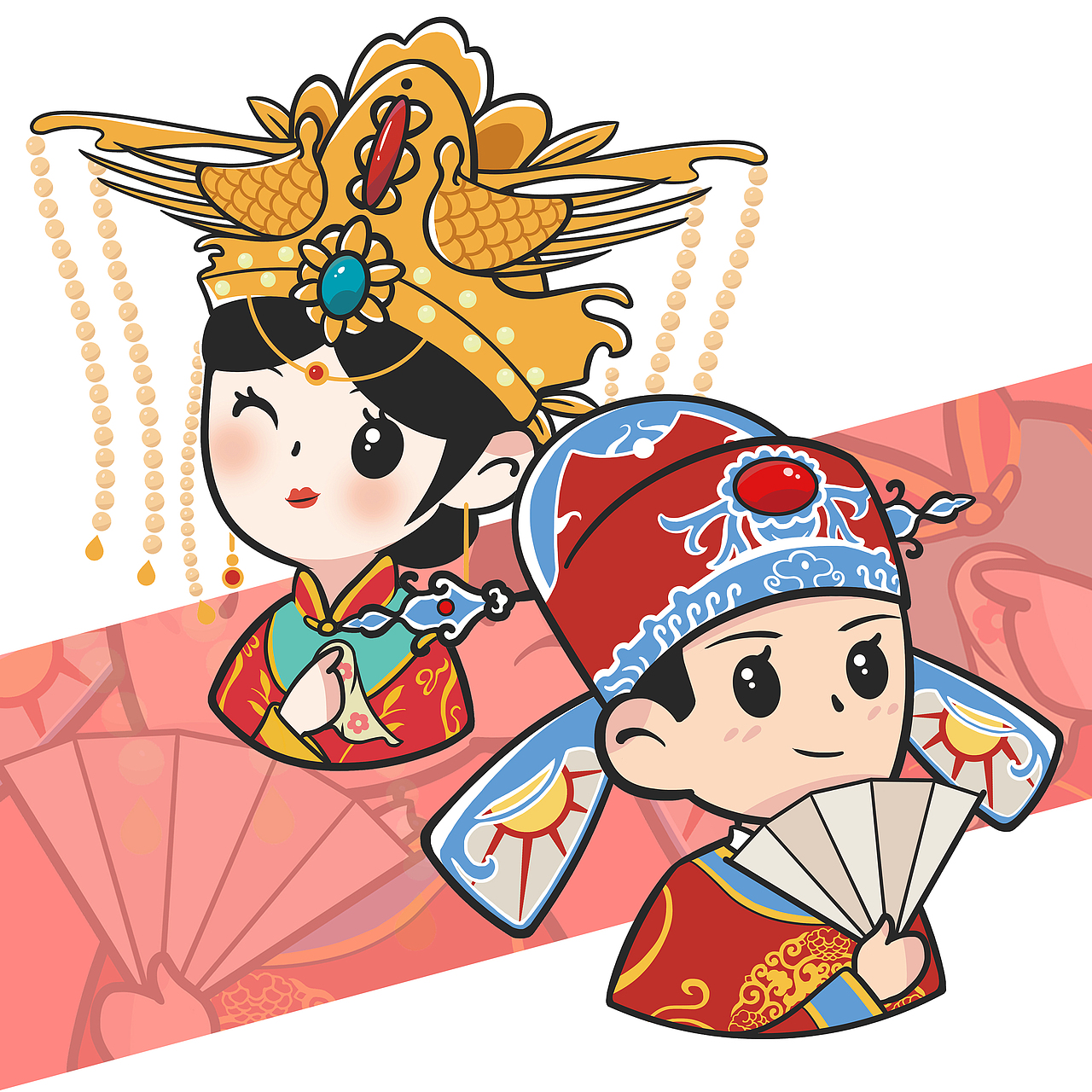 Q版国潮插画设计（图ZMjE2OTMyNzEy） - 商业插画 - 站酷设计师灵感疾走原创素材 - 站酷ZCOOL