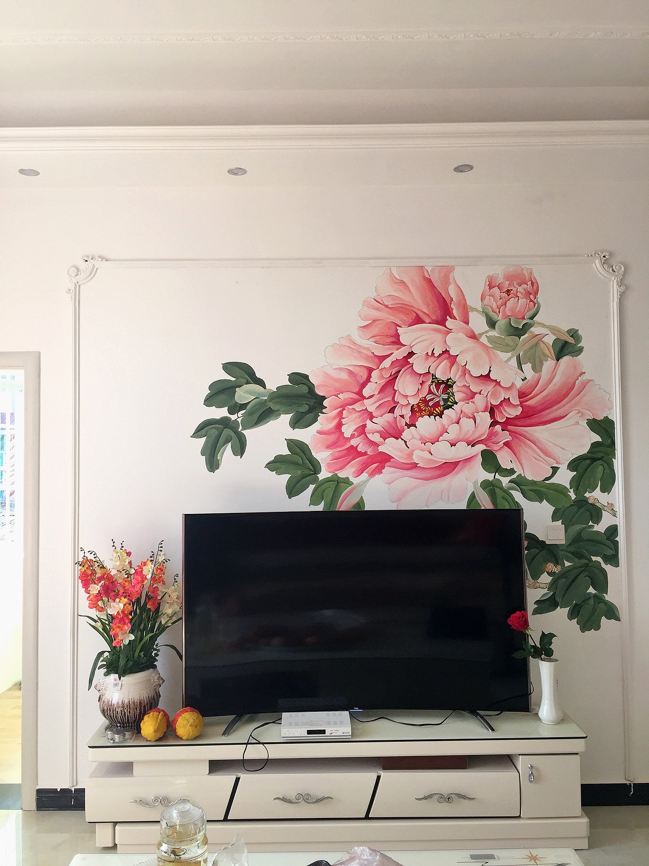 墙绘牡丹