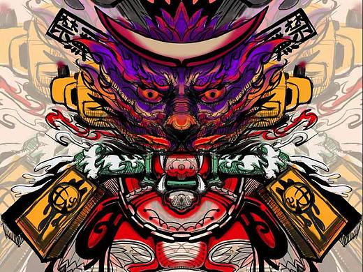 百鬼夜行（个人主页-ZNTA0NjQ5ODA=） - 新锐潮流插画 - 站酷设计师白鹤先生原创素材 - 站酷ZCOOL