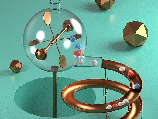 C4D建模练习6-幸运装置