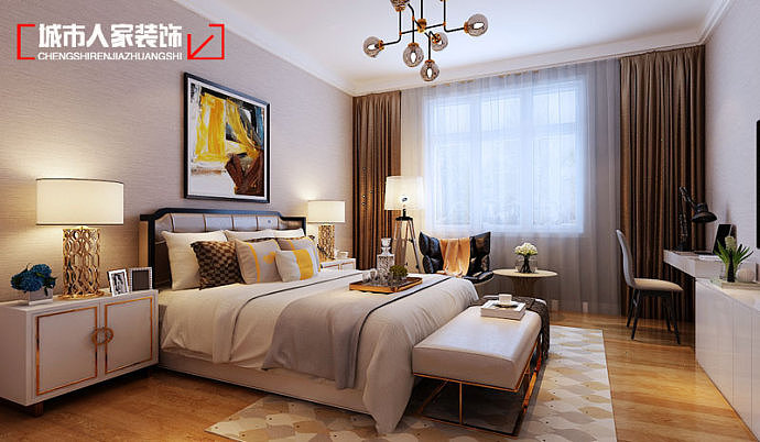 临淄装修公司| 塞纳公馆160平现代简约装修设计效果图（图ZMTE4NjAyNjc2） - 家装设计 - 站酷设计师zbcsrj1118原创素材 - 站酷ZCOOL