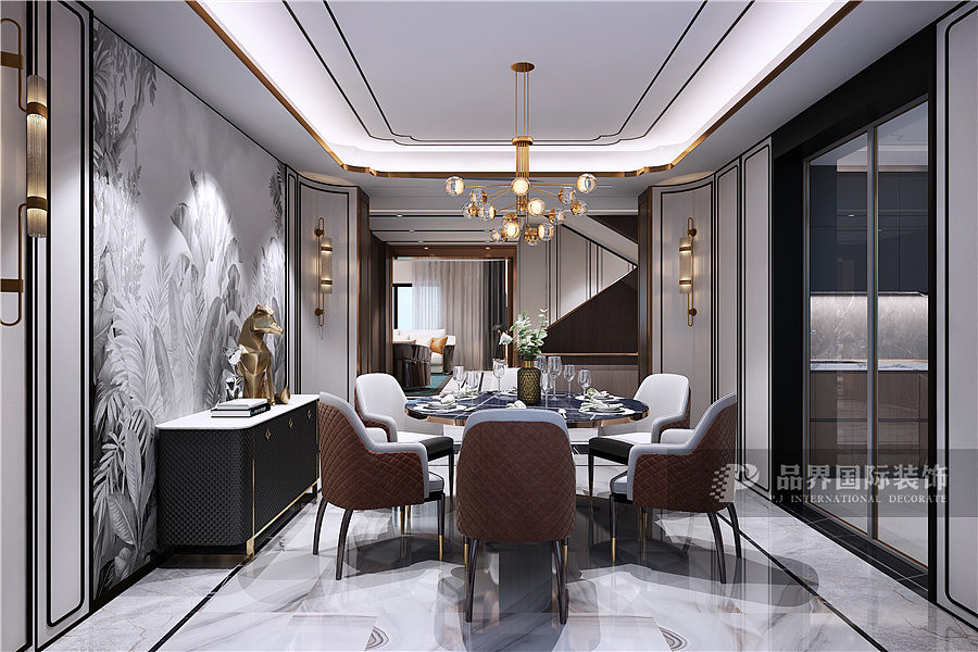 金领九如意330平叠墅现代风格装修效果图·轻奢引领品质