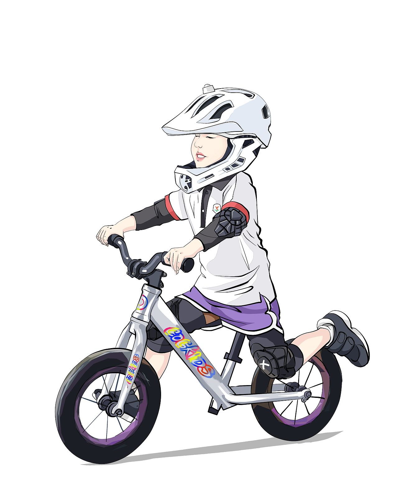 cogkids儿童滑步车经典插画