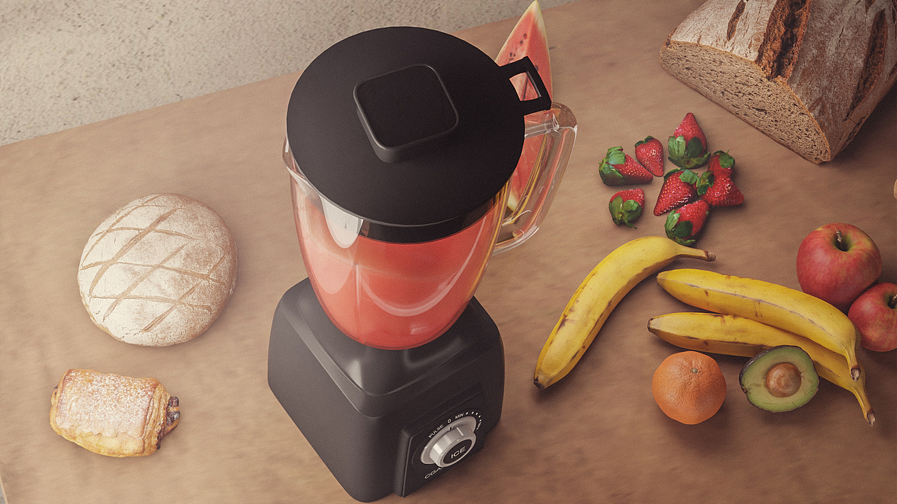 榨汁机场景渲染