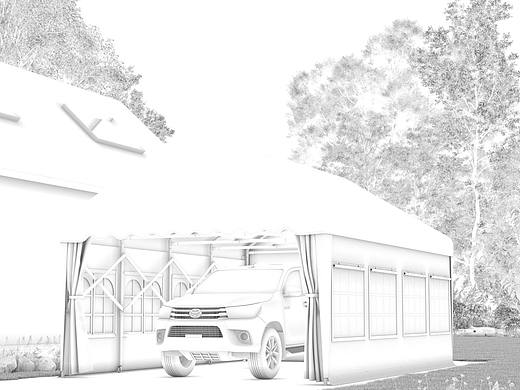 車棚建模渲染。（個人主頁-ZNjIyNTM2MDg=） - 產(chǎn)品 - 站酷設(shè)計(jì)師扶老奶奶闖紅燈R原創(chuàng)素材 - 站酷ZCOOL